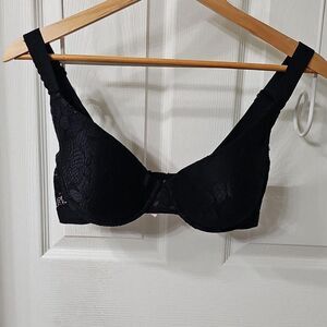 Juicy Couture Black Floral Lace Underwire Bra Size 36D #Y2k #Romantic